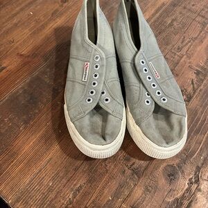 Superga Gray platform Low-Top Sneakers